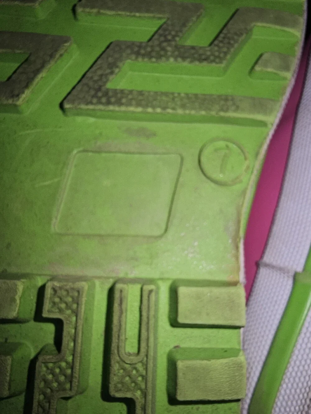 Komforme Kids Pink Rain Boots with Green Trim
